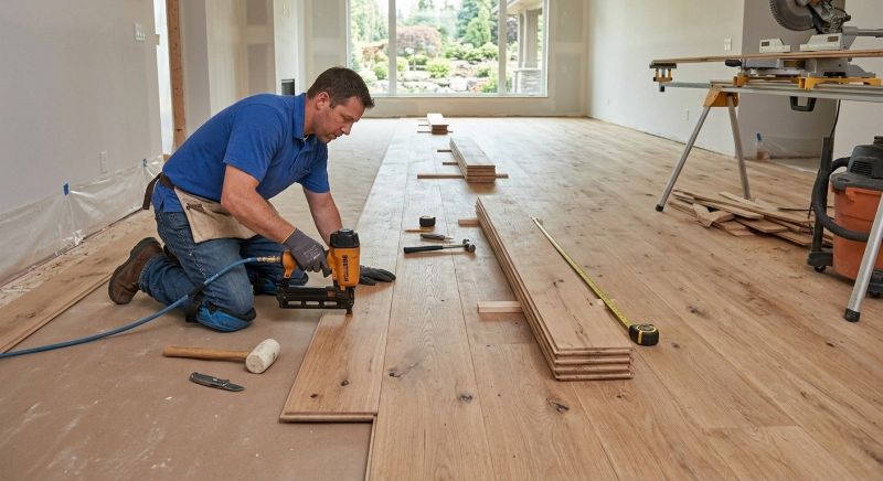 Wide Plank Floor Installation in Manassas, VA